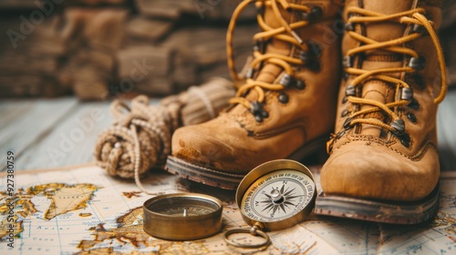 Adventure Essentials: Boots, Compass, and Map