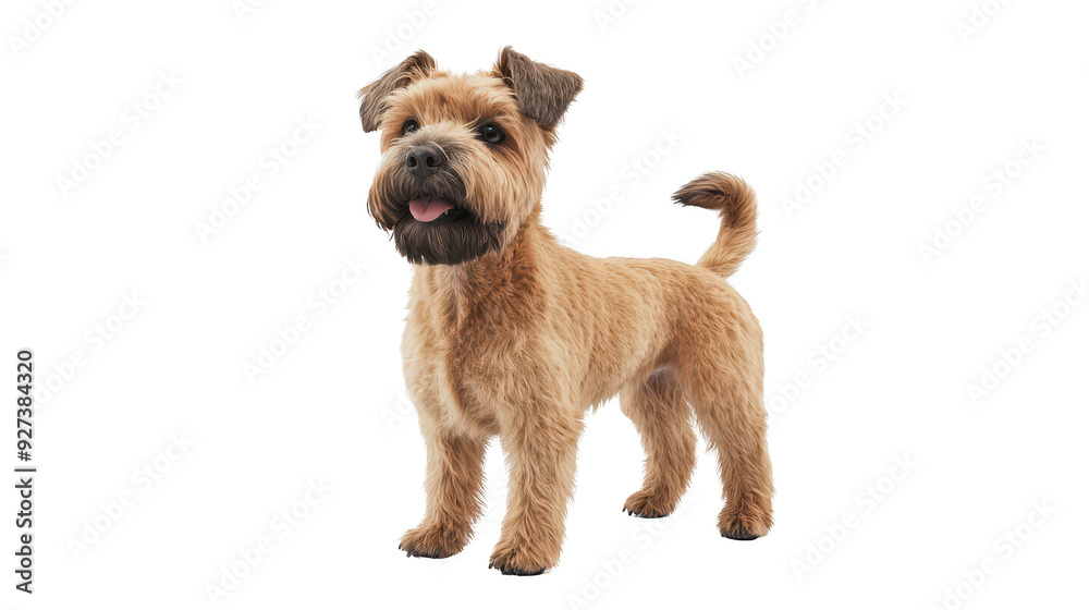 3D realistic of Soft Coated Wheaten Terrier wagging tail 3D realistic of Soft Coated Wheaten Terrier wagging tail