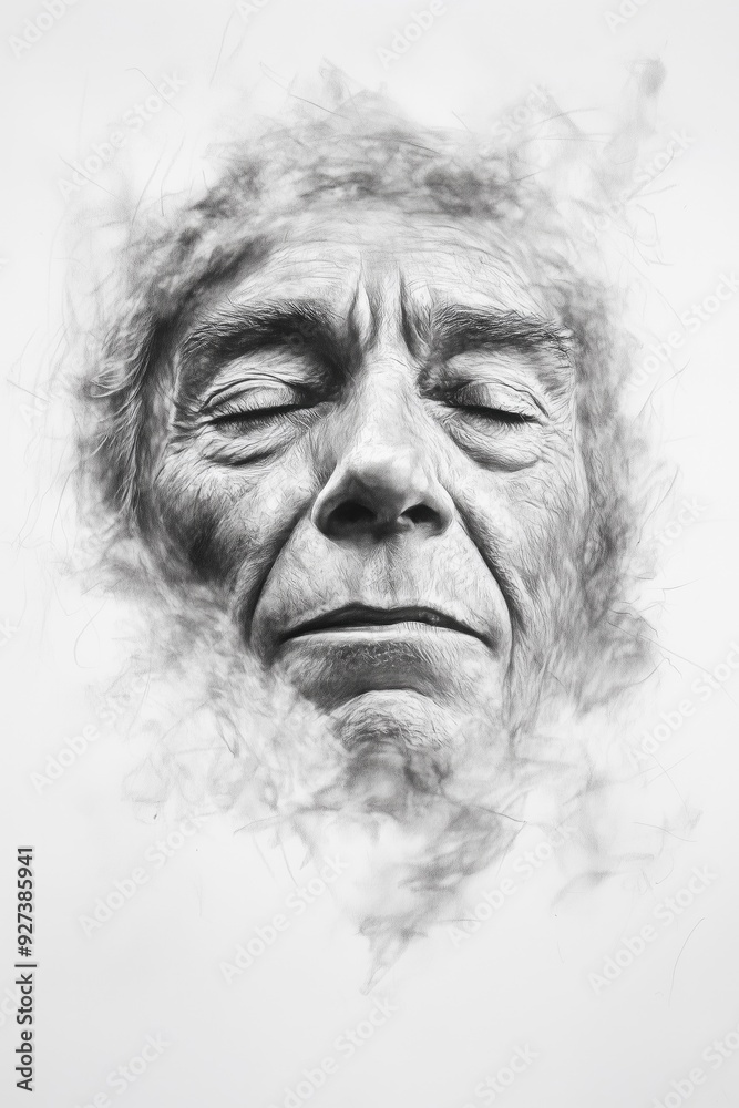 A series of expressive charcoal sketches capturing the depth and emotion of elderly faces. A series of expressive charcoal sketches capturing the depth and emotion of elderly faces.