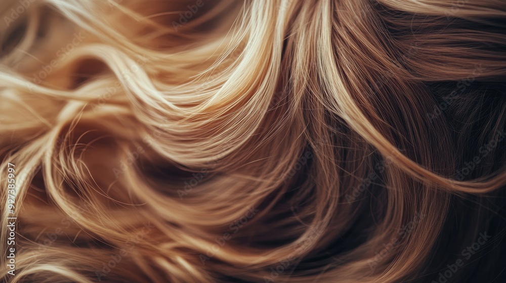 A focused image of long, flowing waves in a woman's hair, capturing the softness and natural movement. A focused image of long, flowing waves in a woman's hair, capturing the softness and natural movement.