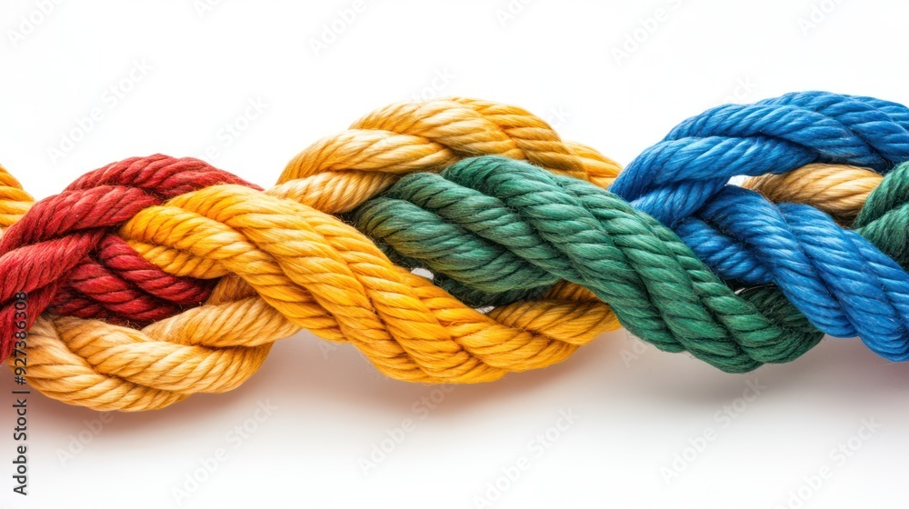 Intertwined Colorful Ropes in a Row Intertwined Colorful Ropes in a Row