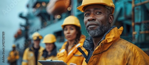 Seafaring Crew in Safety Gear