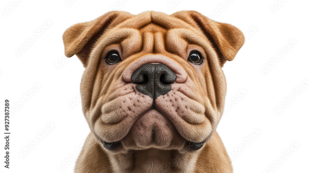 3D realistic of Chinese Shar-Pei wrinkling nose 3D realistic of Chinese Shar-Pei wrinkling nose