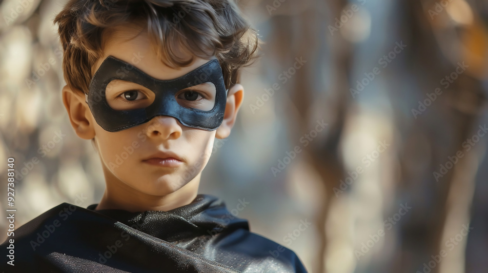 ヒーロー姿の子供男性二Generative AI ヒーロー姿の子供男性二Generative AI