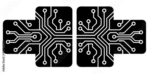 Modern Interface and Circuit Board Patterns for Design Projects