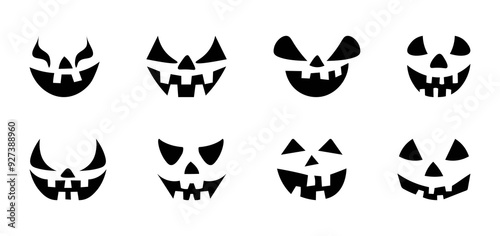 Hand drawn happy and cute halloween elements set. ghost, pumpkin clipart.