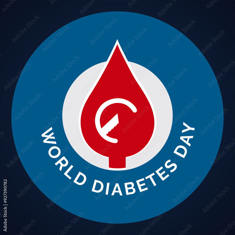 World diabetes day Blue background design World diabetes day Blue background design