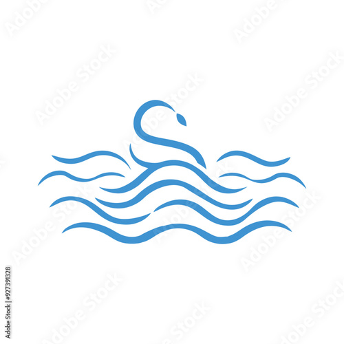 wave vector logo concept design template