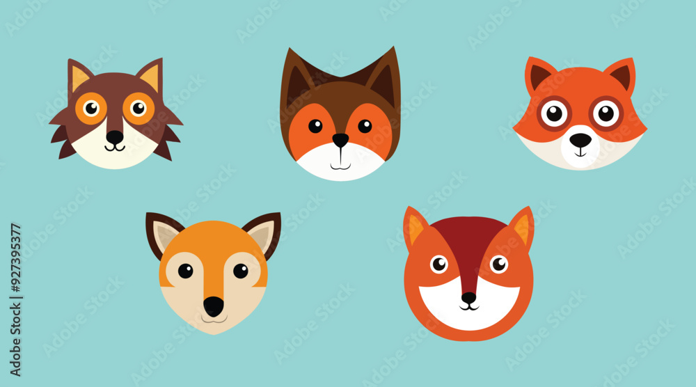 Customizable Fox Head Icon Vector art Collection. Customizable Fox Head Icon Vector art Collection.