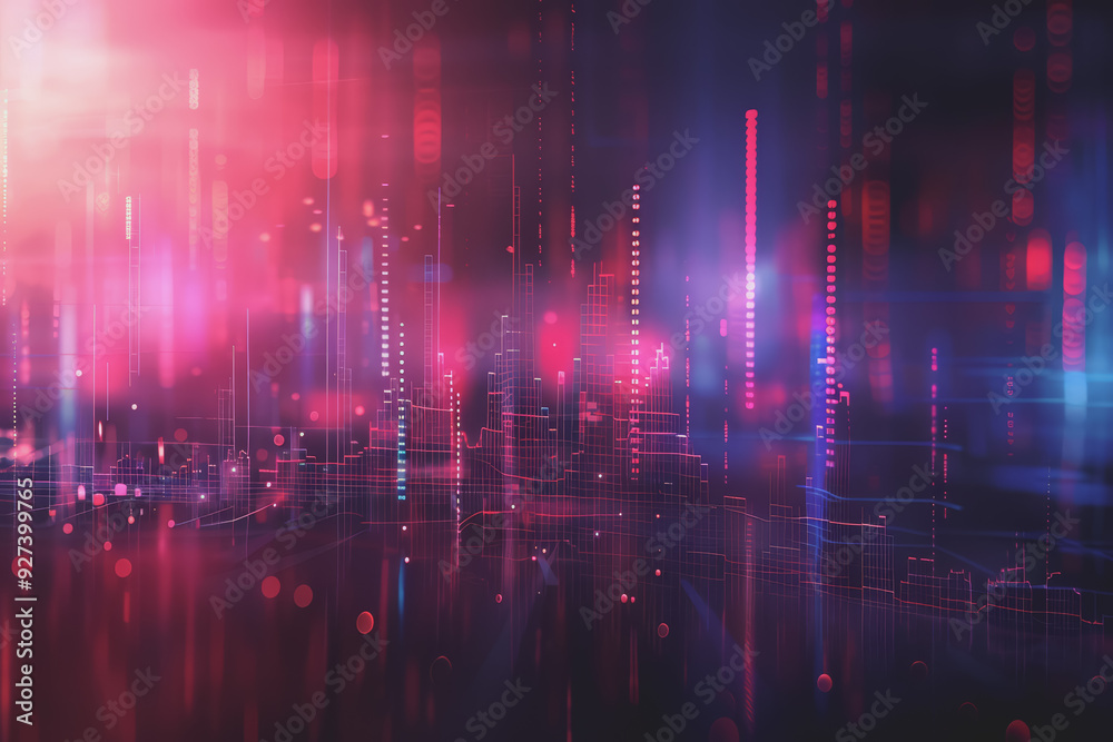 Stock market chart lines and financial graphs on technology abstract background Stock market chart lines and financial graphs on technology abstract background