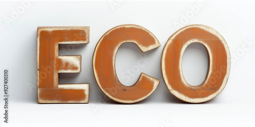 "Eco" Letters Made Of Wood,...