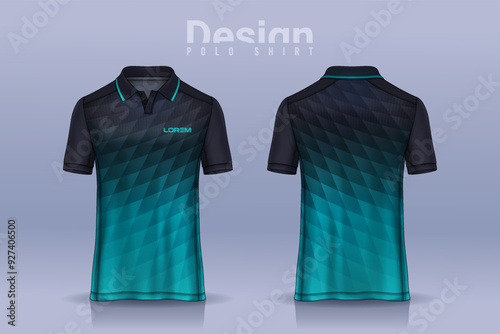 t-shirt polo templates design. uniform front and back view.