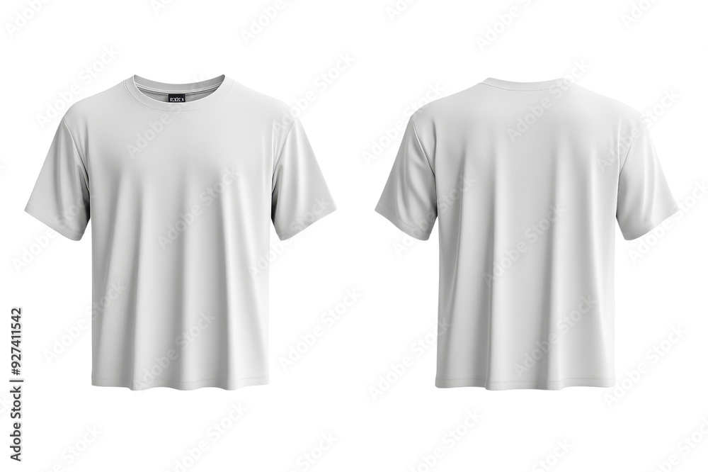Versatile White Plain T-Shirt Mockup with Realistic Front and Back Views Versatile White Plain T-Shirt Mockup with Realistic Front and Back Views