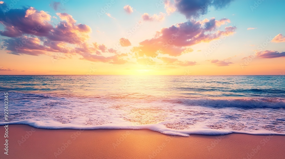 Sunrise sunset on the beach without people Sunrise sunset on the beach without people