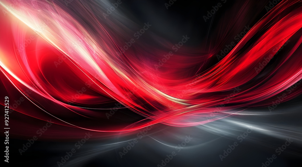 Dynamic red and black abstract background with smooth flowing lines, ideal for creative and artistic design projects. Dynamic red and black abstract background with smooth flowing lines, ideal for creative and artistic design projects.
