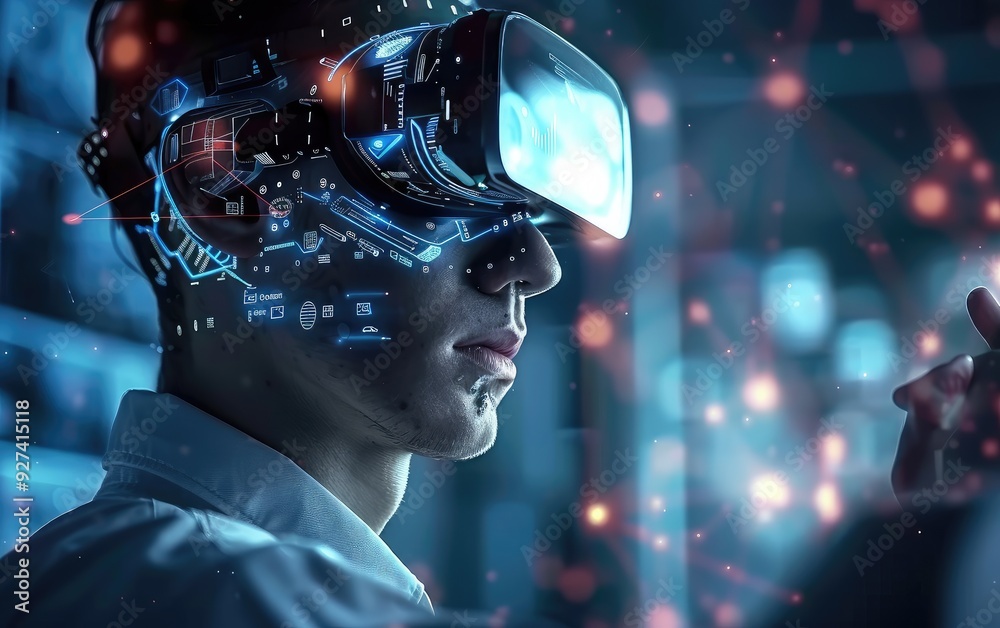 Man using Artificial Intelligence Technology Futuristic 4K Image AI Generated
Man using Artificial Intelligence Technology Futuristic 4K Image AI Generated