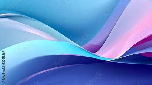 3d abstract wavy blue metallic gradient futuristic swirl, background banner motion video 