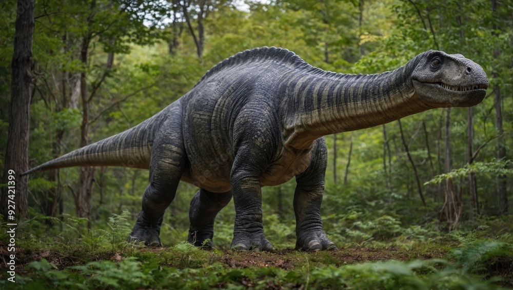 Fototapeta premium Diplodocus that walks in the forest