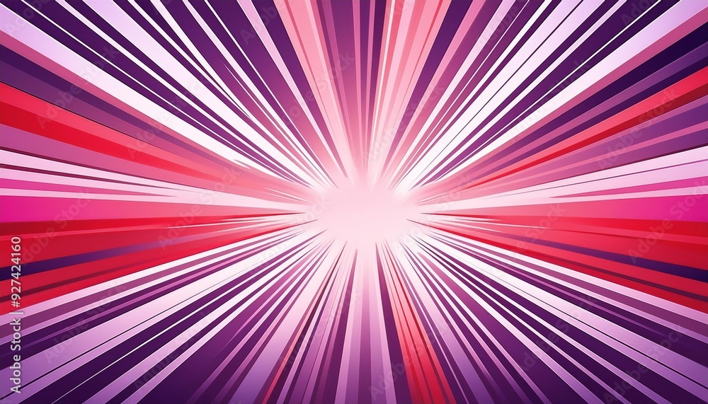 Comic-style speed lines in red and white, interspersed with purple and pink gradients, leaving space for text in the middle. Comic-style speed lines in red and white, interspersed with purple and pink gradients, leaving space for text in the middle.