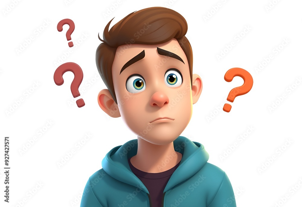 Thoughtful Young Boy Portrait Isolated on Transparent Background Thoughtful Young Boy Portrait Isolated on Transparent Background