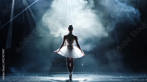 Dynamic Ballet Silhouette: Exploring Artistic Expression and Elegance on Stage