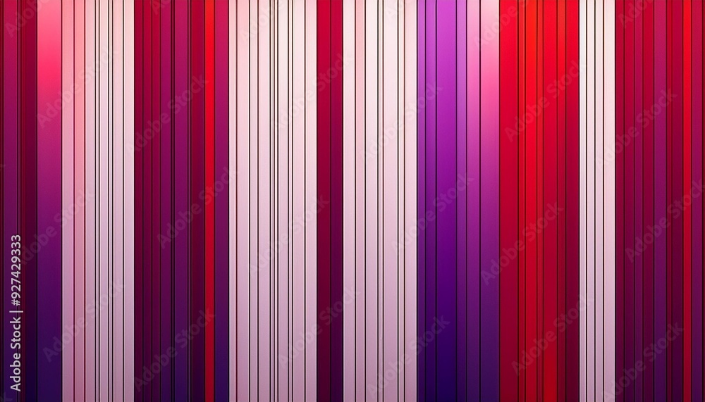 Fototapeta premium Red and white vertical stripes with diagonal purple and pink accents.