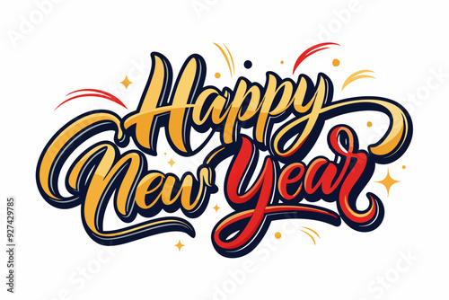 Happy New Year text