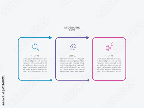 Infographic template desain business 