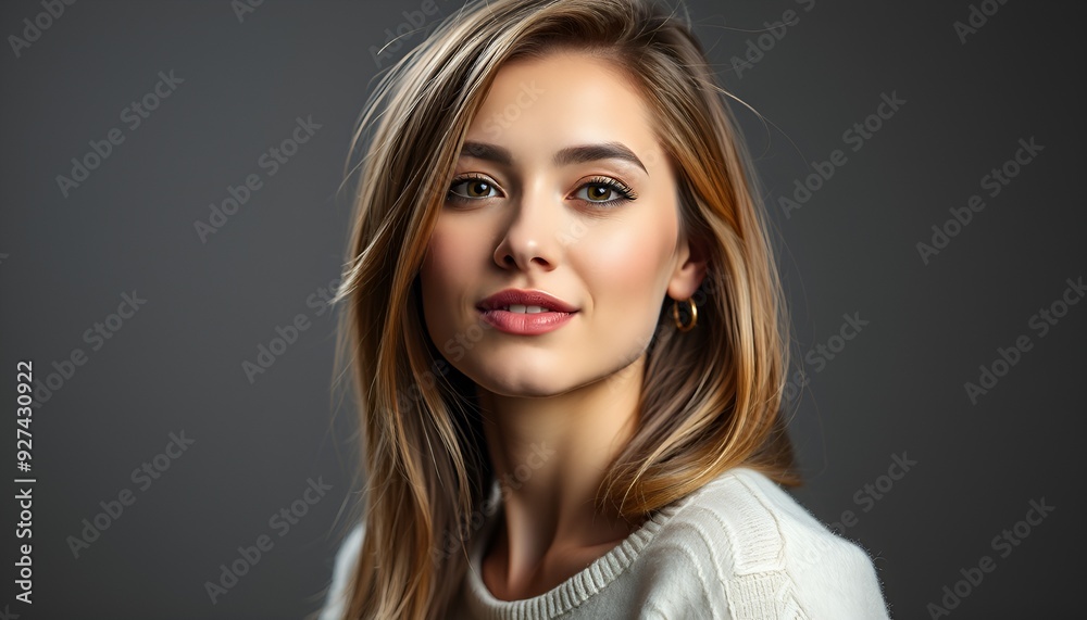 Fototapeta premium Isolated Portrait of a Cheerful Teenage Girl with a Grinning Face on Transparent Background