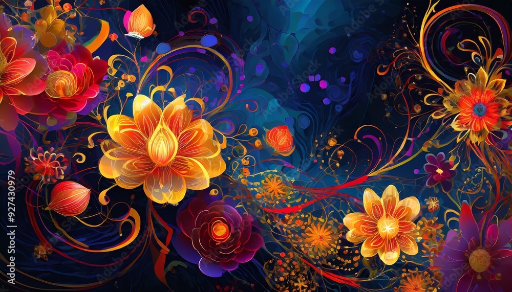 abstract floral background abstract floral background