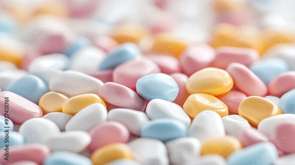 Synthetic plastic particles under a microscope, chemical substance, detailed analysis of synthetic plastics Synthetic plastic particles under a microscope, chemical substance, detailed analysis of synthetic plastics