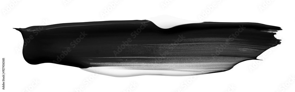 Shiny black liquid brush strokes isolated on transparent background Shiny black liquid brush strokes isolated on transparent background