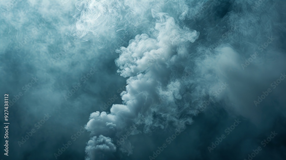 Naklejka premium Explore the influence of smoke on atmospheric science. How does smoke affect atmospheric chemistry, radiation, and climate models