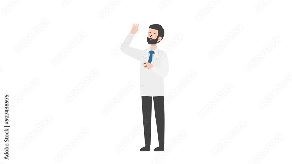 Doctor raising hand Doctor raising hand