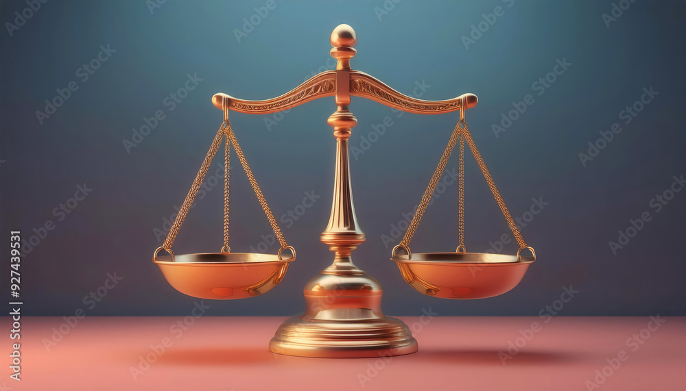 A polished golden scale symbolizing justice and balance, perfect for legal and ethical themes in imagery. A polished golden scale symbolizing justice and balance, perfect for legal and ethical themes in imagery.
