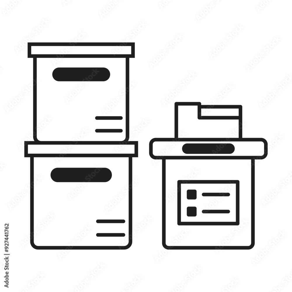 Storage box icon vector on white background Storage box icon vector on white background