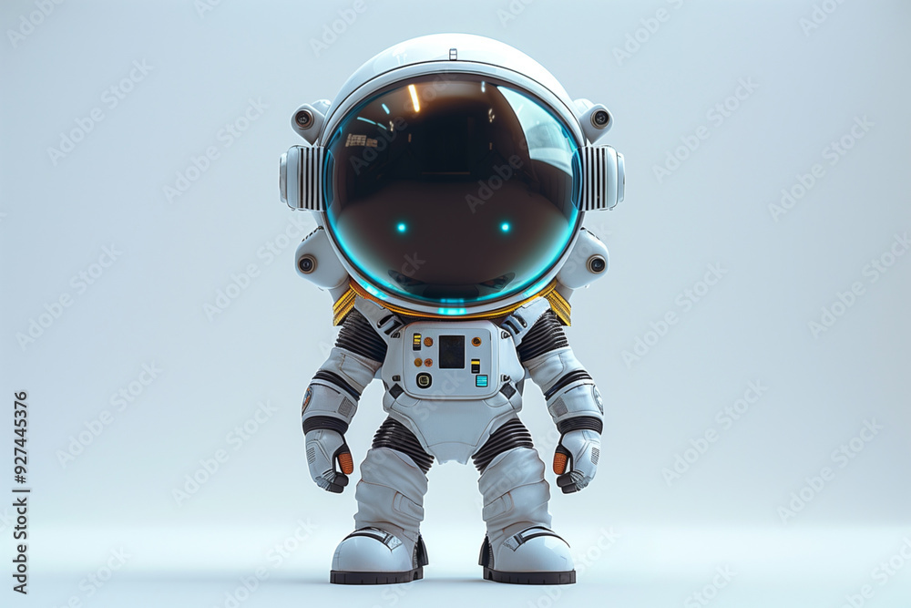 3D illustration of an astronaut.