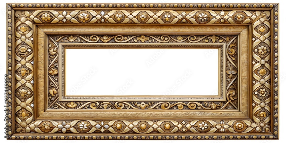 Elegant oil painting of a geometric ornamental frame on canvas, geometric, ornamental, frame, elegant, oil painting Elegant oil painting of a geometric ornamental frame on canvas, geometric, ornamental, frame, elegant, oil painting