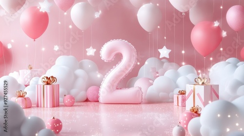 Baby colours 1st, 2nd and 3rd birthday party cards