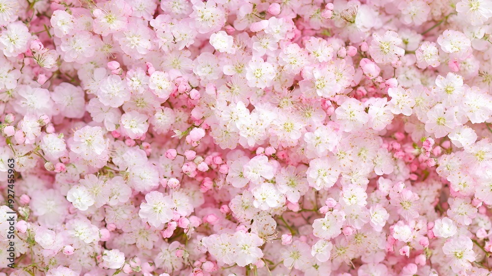 Beautiful flower background of pink gypsophila flowers. Flat lay, top view. Floral pattern Beautiful flower background of pink gypsophila flowers. Flat lay, top view. Floral pattern