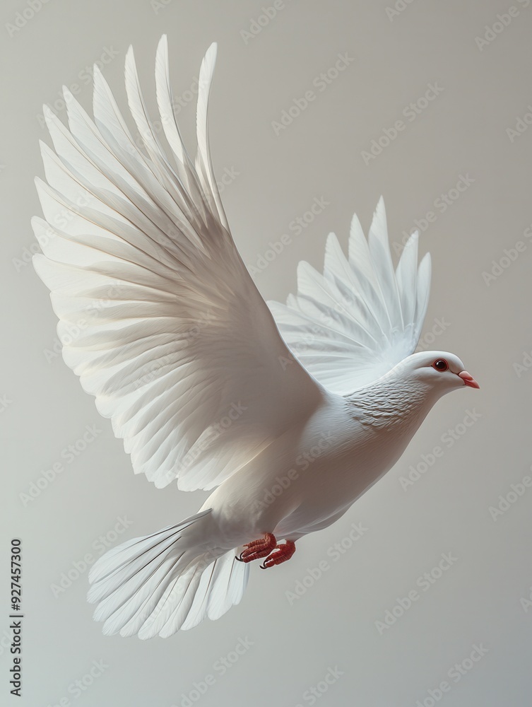 Fototapeta premium white dove isolated on background