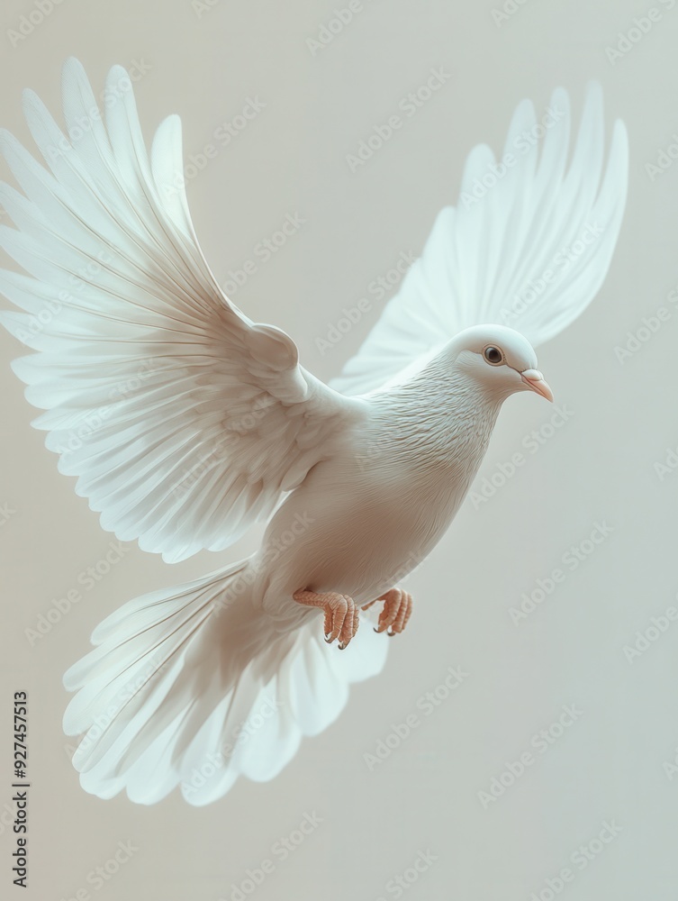Fototapeta premium white dove isolated on background