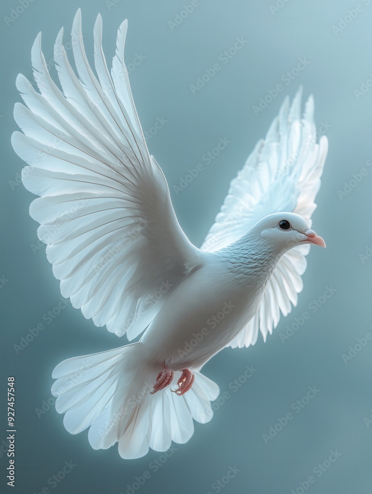 Obraz premium white dove isolated on background