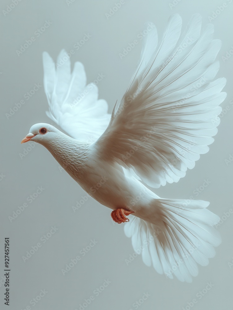 Obraz premium white dove isolated on background