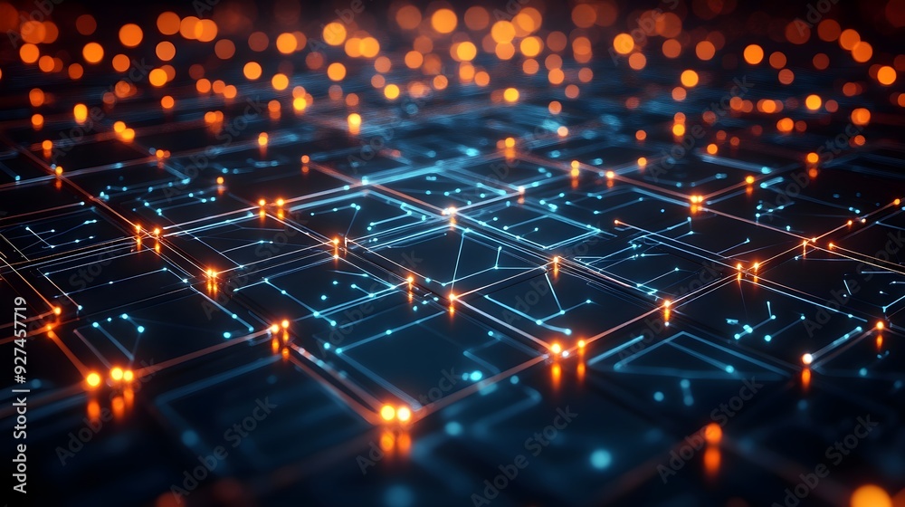 Abstract Technology Network Background