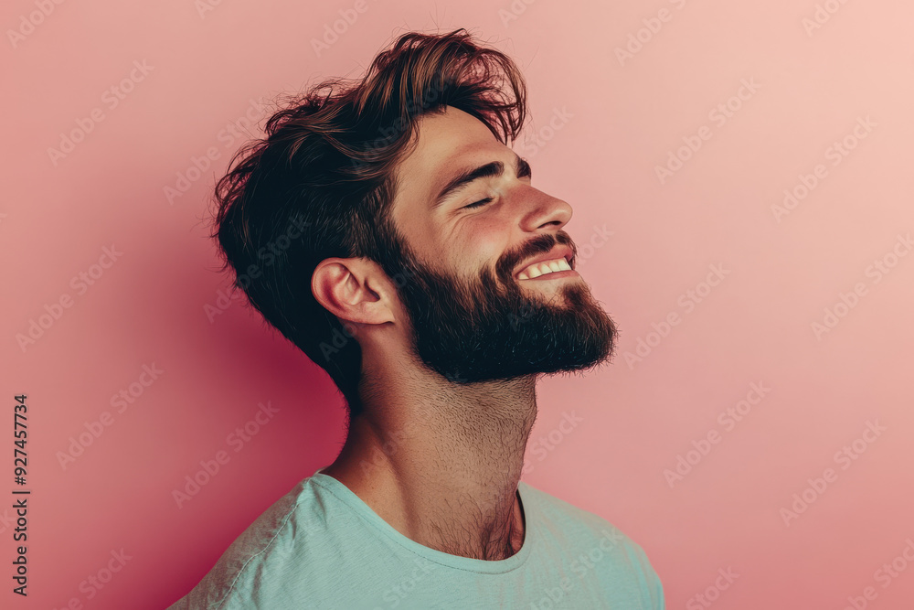 A close up of a man's face with her eyes closed A close up of a man's face with her eyes closed