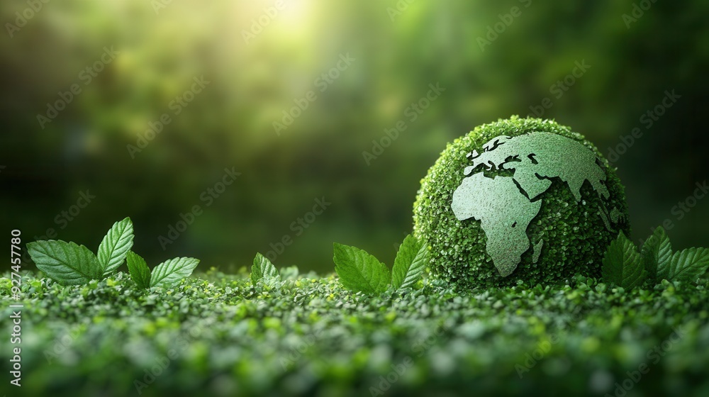 green grass and globe green grass and globe