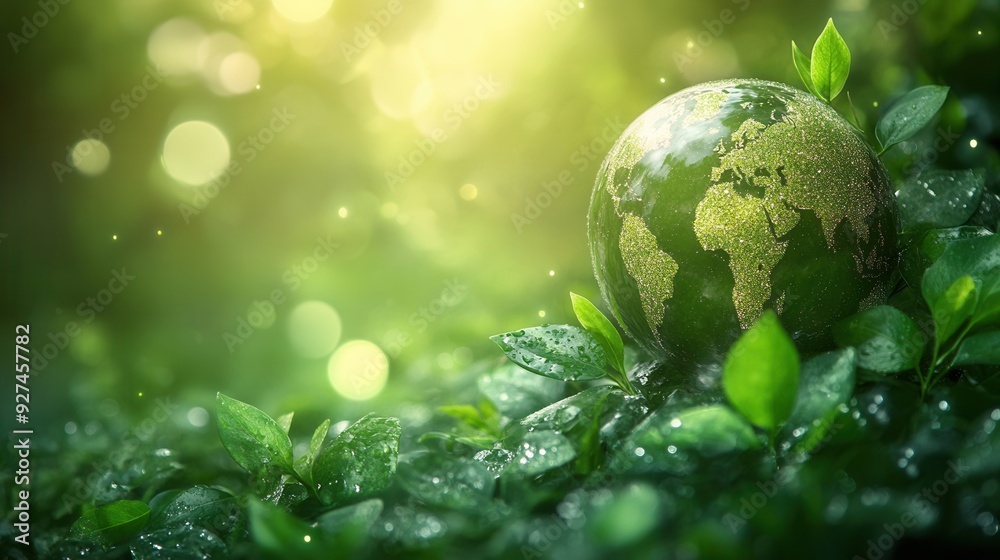 green grass and globe