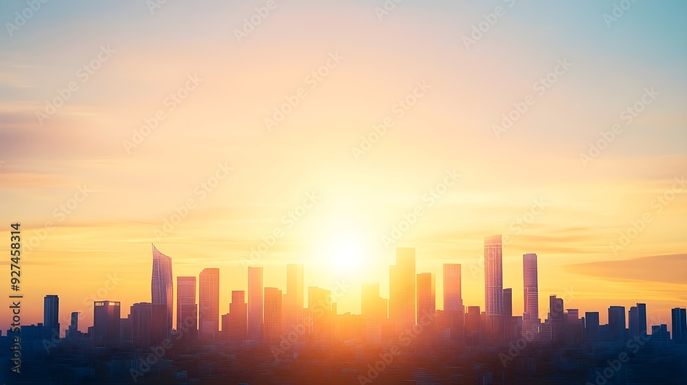 City Skyline Silhouette at Sunset - Urban Photography City Skyline Silhouette at Sunset - Urban Photography