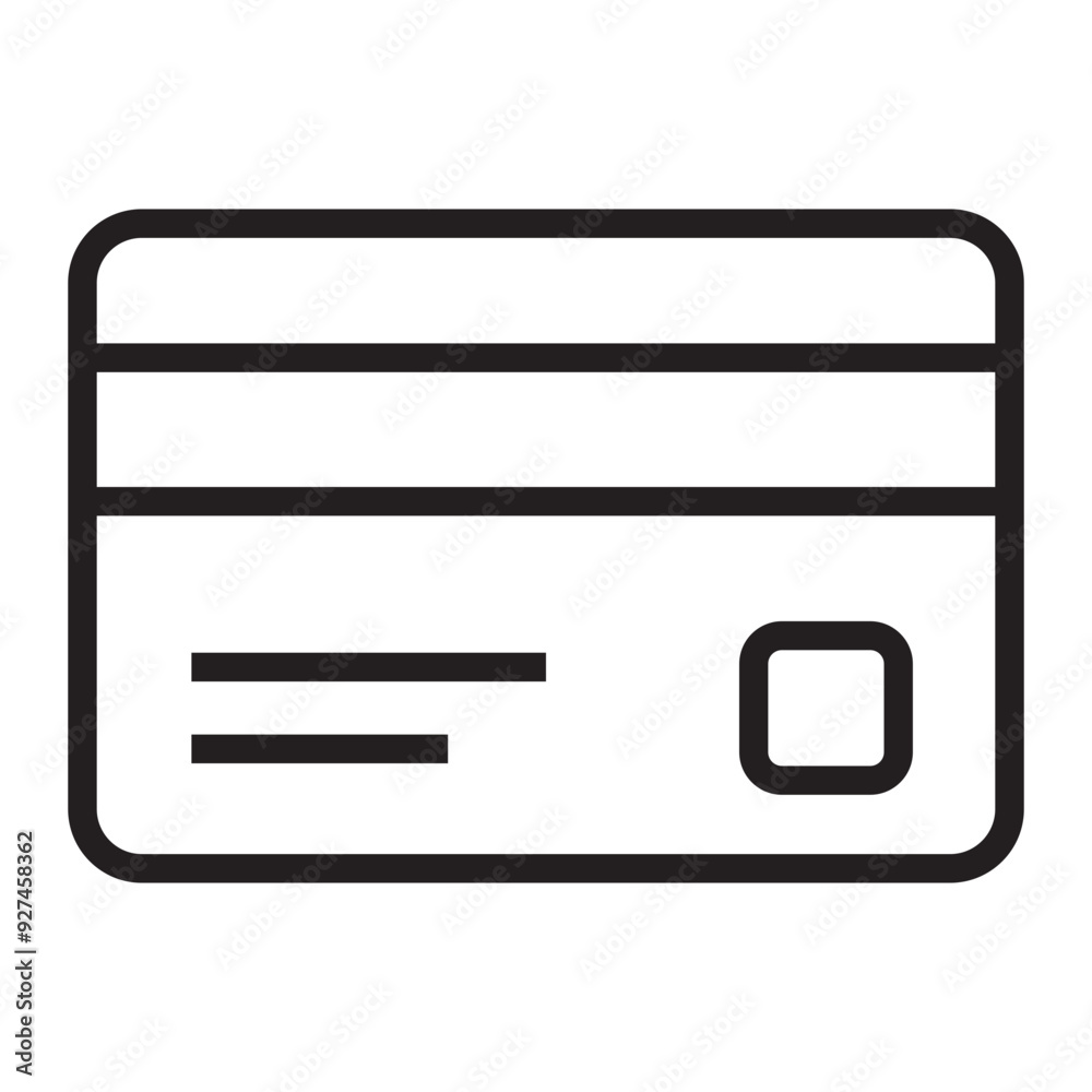 Credit Card line icon. Credit Card line icon.
